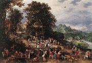 BRUEGHEL, Jan the Elder A Flemsh Fair ds oil painting